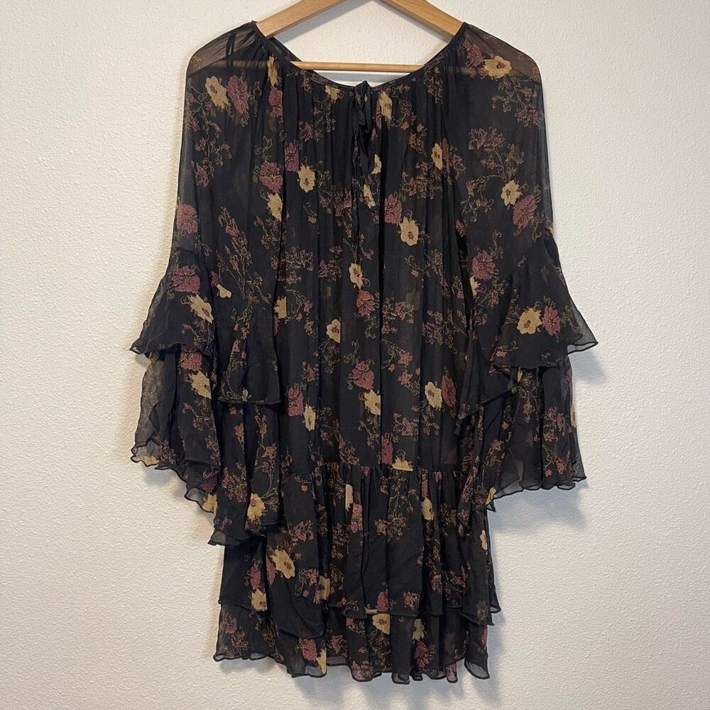 Free‎ People Sunsetter Sheer Floral Dress Size Medium